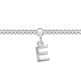 trendor 21590-E Mädchen-Armband mit Buchstabe E 925 Silber Rhodiniert