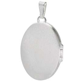 trendor 21567 Medaillon-Anhänger mit Kleeblatt-Gravur 925 Sterlingsilber