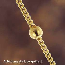 trendor 21662 Women's Anklet Gold Plated 925 Silver Ball Chain 25 cm