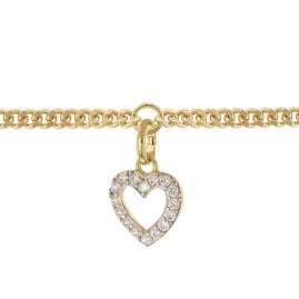 trendor 21664 Girls' Bracelet With Heart Gold Plated 925 Silver Cubic Zirconia