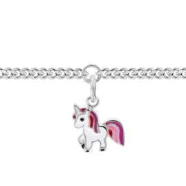 trendor 21623 Girls' Bracelet 925 Silver Rhodium-Plated with Unicorn Pendant