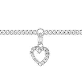 trendor 21627 Girls' Bracelet with Heart 925 Sterling Silver Rhodium-Plated