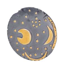 trendor 21452 Damenkette Himmelsscheibe von Nebra Silber schwarz/gold ⌀ 25 mm