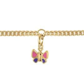 trendor 21586 Girls' Bracelet with Butterfly Gold Plated 925 Silver