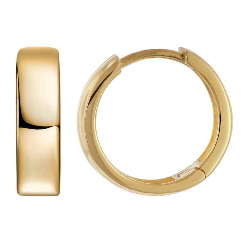 trendor 21697 Unisex Ohrringe Klapp-Creolen Gold 333/8K 15x4 mm 4262551216972