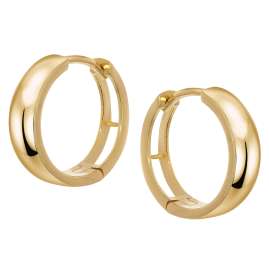 trendor 21697 Unisex Hinged Hoop Earrings Gold 333/8K 15x4 mm