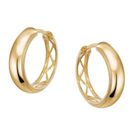 trendor 21698 Women's Hinged Hoop Earrings Gold 333/8K 15x4 mm