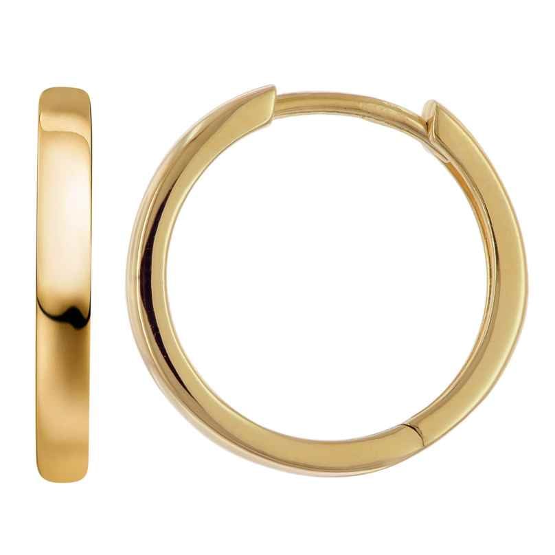trendor 21699 Damen-Ohrringe Gold 333/8K Klappcreolen 16x2 mm 4262551216996