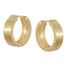 trendor 21702 Small Hoop Earrings Gold Plated Silver 925 ⌀ 14.5 mm