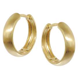 trendor 21707 Small Hoop Earrings Gold Plated Silver 925 ⌀ 14.5 mm