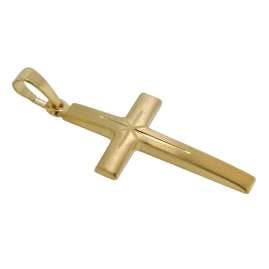 trendor 75278 Cross 24 mm Gold 333 (8 ct.) + Gold-Plated Silver Necklace
