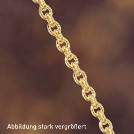 trendor 21835 Necklace for Pendants Gold Plated Silver 925 Anchor Chain 1.3 mm