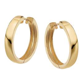 trendor 21731 Women's Earrings Gold Plated Silver 925 Hinged Hoops ⌀ 20.6 mm