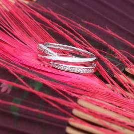 trendor 21798 Damenring 925 Silber Rhodiniert Zirkonia-Ring