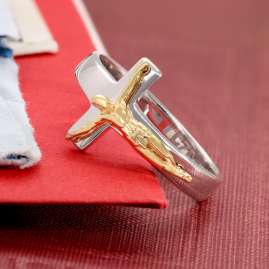 trendor 21812 Damenring 925 Silber Rhodiniert Ring mit Kruzifix