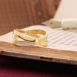 trendor 21826 Damenring 333 Gold Bicolor Zirkonia-Ring