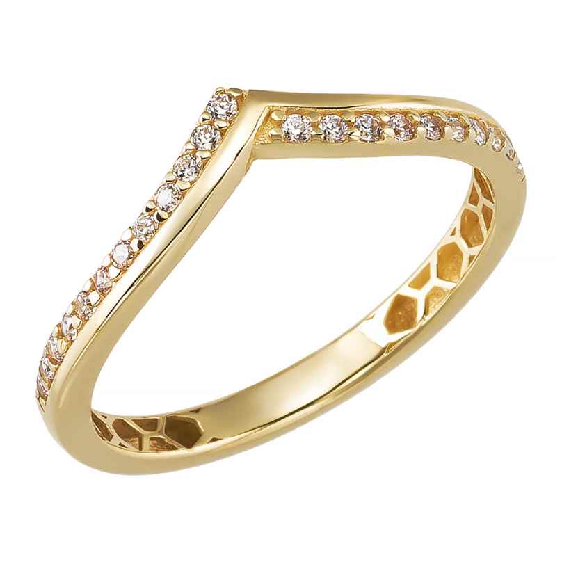 trendor 21830 Damenring Gold 333/8K Zirkonia-Ring