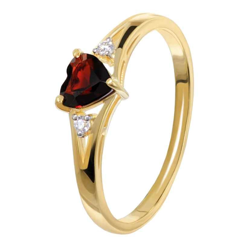 trendor 21842 Damenring Gold 333/8K mit Granat/Zirkonia
