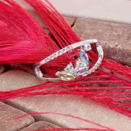 trendor 21905 Damenring Topas und Peridot 925 Silber Rhodiniert
