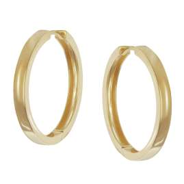 trendor 21984 Women's Hoop Earrings 925 Gold-Plated Silver Ø 24 mm