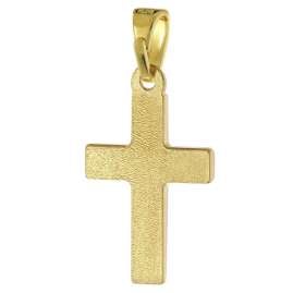 trendor 21990 Cross Pendant 925 Sterling Silver Gold-Plated 16 mm