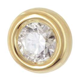 trendor 21976 Pendant Gold 333/8K with Cubic Zirconia Gold-Plated Silver Chain