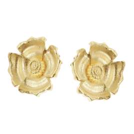 trendor 21999 Damen-Ohrringe Florale Ohrstecker 925 Silber Vergoldet