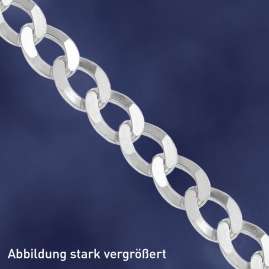 trendor 31036 Herren Panzer-Halskette 925 Silber Rhodiniert Breite 4,5 mm