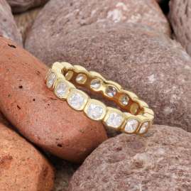 trendor 31050 Damenring Memoire-Ring 925 Silber Vergoldet mit Zirkonia