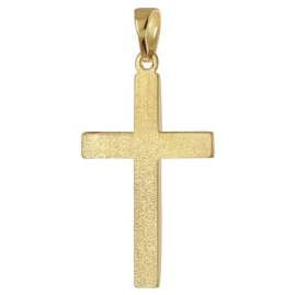 trendor 31042 Cross Pendant for Men and Women Gold-Plated 925 Silver 24 mm