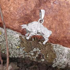 trendor 31062 Anhänger Stier Origami-Style 925 Sterling-Silber