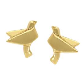 trendor 31178 Mädchen Ohrringe Vogel Ohrstecker 925 Silber Vergoldet
