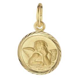 trendor 31184 Kinder-Halskette mit Amor Engel 925 Silber Vergoldet