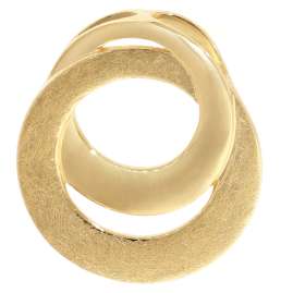 trendor 31193 Anhänger Gold 333/8K Oval Vergoldete Silberkette