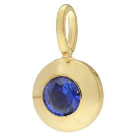 trendor 31154-05 Damen-Halskette mit blauem Zirkonia 925 Silber Vergoldet
