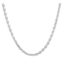 trendor 31222 Halskette 925 Silber Rhodiniert Diamantierte Ankerkette 2,2 mm