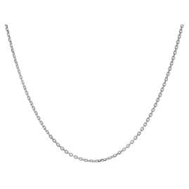 trendor 31210 Halskette 333 Weißgold Ankerkette 4-seitig Diamantiert 1 mm