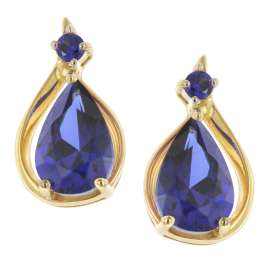 trendor 31289 Women's Stud Earrings Gold 333/8ct. Blue
