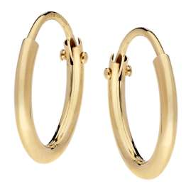 trendor 31338 Women's Hoop Earrings Gold Plated 925 Silver Ø 11 mm