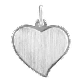 trendor 87288 Silver Engraving Plate Heart Pendant