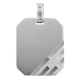 trendor 87295 Herren Anhänger mit Namen 925 Silber Gravuplatte 22x18 mm