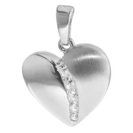 trendor 35825 Silver Heart Pendant Necklace