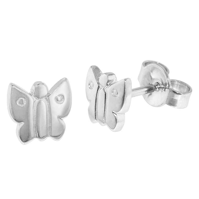trendor 35830 Silber Kinder-Ohrringe Schmetterling 4260435358305