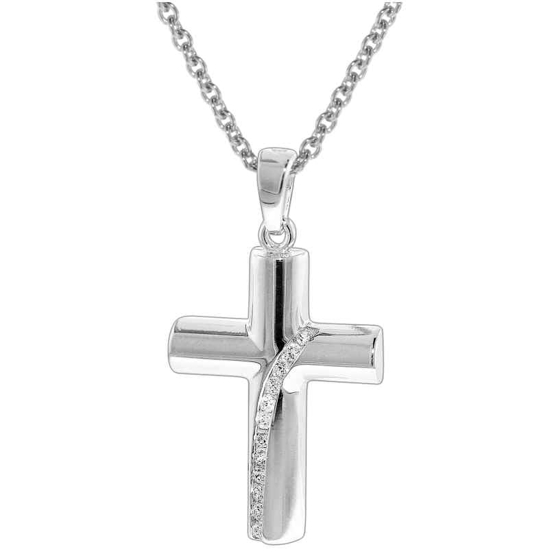 trendor 35840 Silver Cross Pendant Necklace 4260435358404