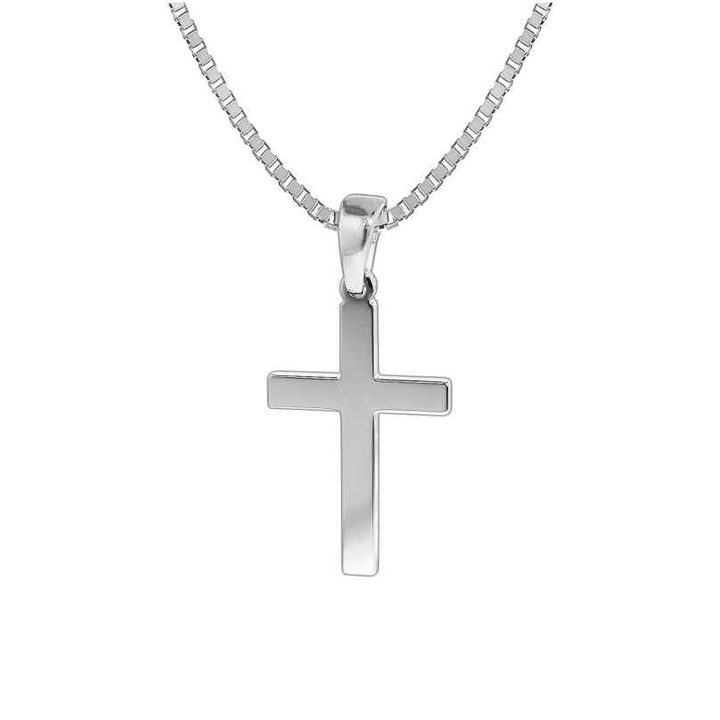 trendor 35843 Damen Silber-Halskette mit Kreuz 21 mm 4260435358435