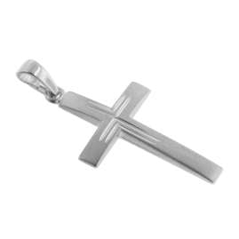 trendor 35850 Mens Silver Necklace with Cross Pendant