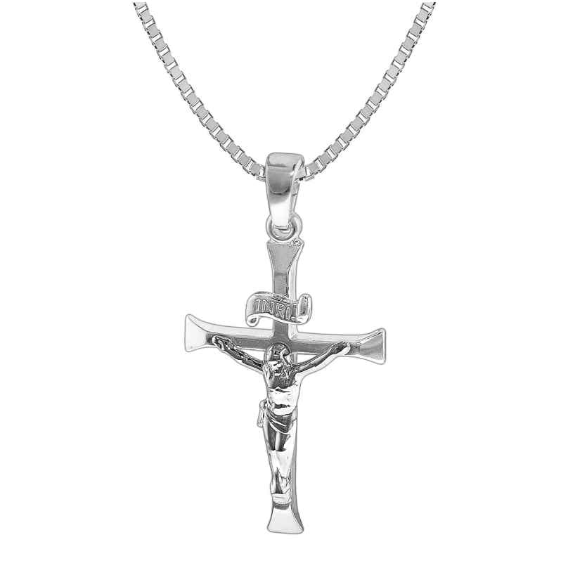 trendor 35852 Silver Men's Necklace with Cross Pendant 4260435358527