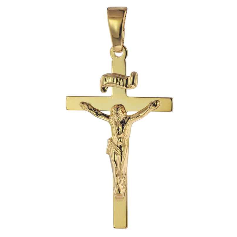 trendor 75088 Pendant Crucifix Gold 750/18 ct 24 x 15 mm 4260641750887