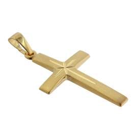 trendor 75281 Cross Pendant Gold 585 (14 Carat) 24 mm