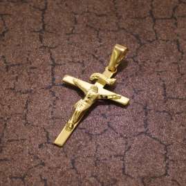 trendor 75642 Pendant Crucifix Gold 585/14 ct 24 x 15 mm